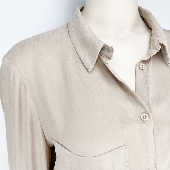 Women's Cream Button-Up Blouse - Picture 3 of 10